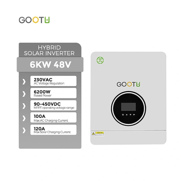 Гібридний інвертор Gootu 6,2 кВт 48v